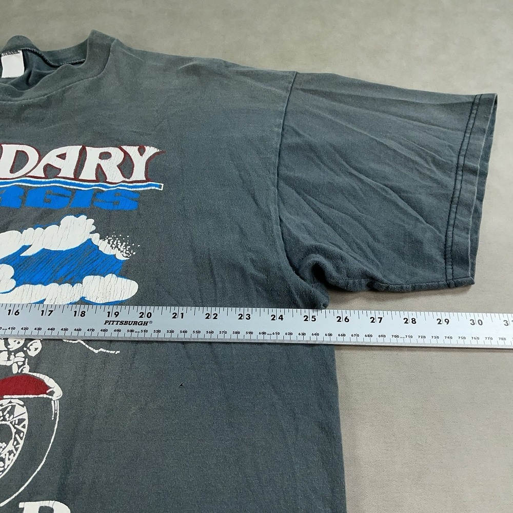 Vintage 90s Harley Sturgis Gray Rally Classic 1996 56th Annual Shirt 2XL Faded - Picture 7 of 11